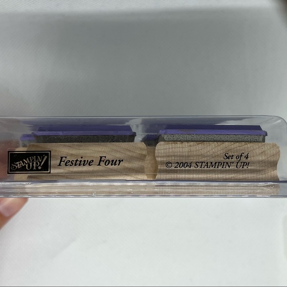 VTG Stampin Up! Festive Four Holiday Stamp Set - Picture 5 of 5